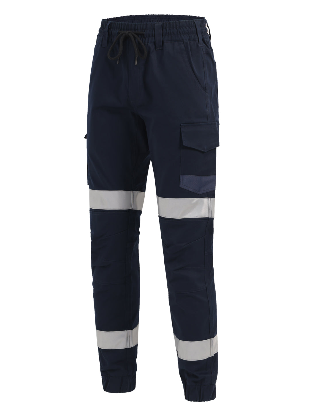 WP28HV Unisex Cotton Stretch Drill Cuffed Work Pants with Tapes