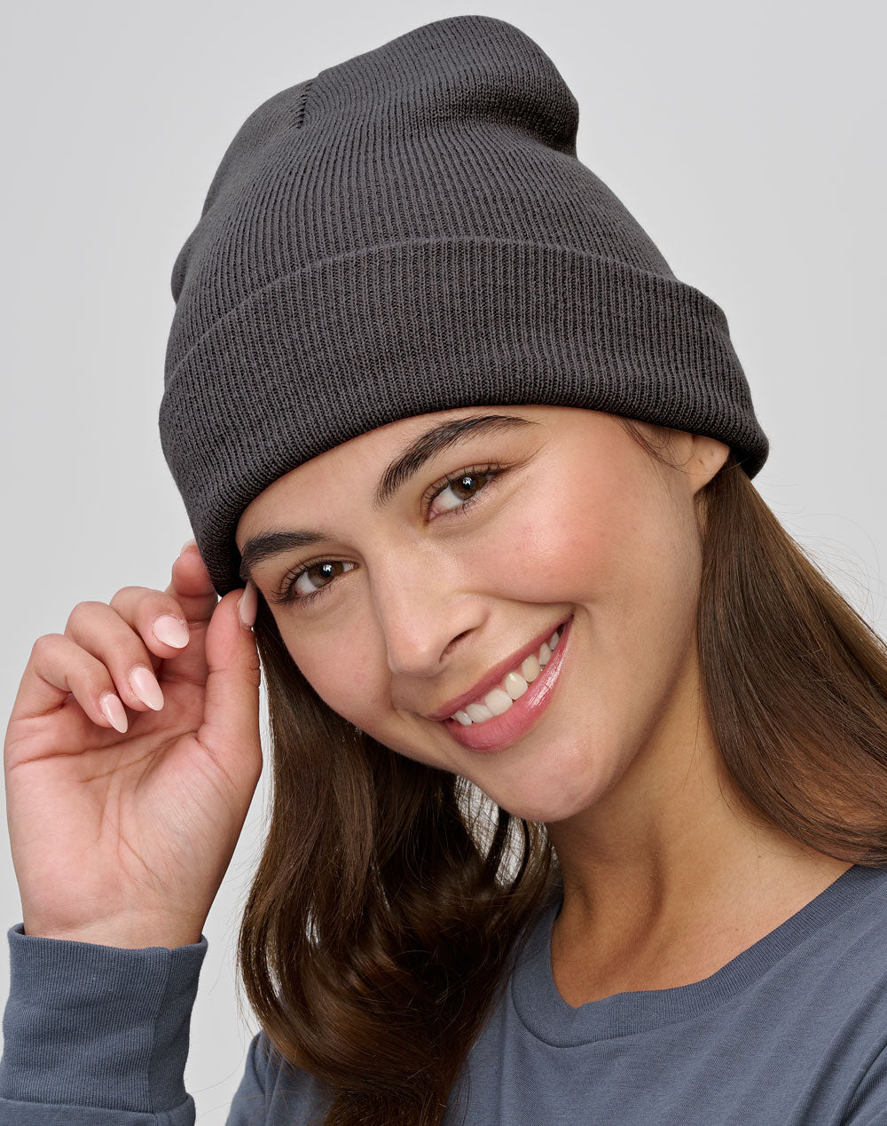 CH61 ROLL UP rPET KNIT BEANIE