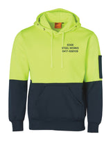 EDGE STEEL WORKS - SW38 HI-VIS TWO TONE FLEECY HOODIE UNISEX