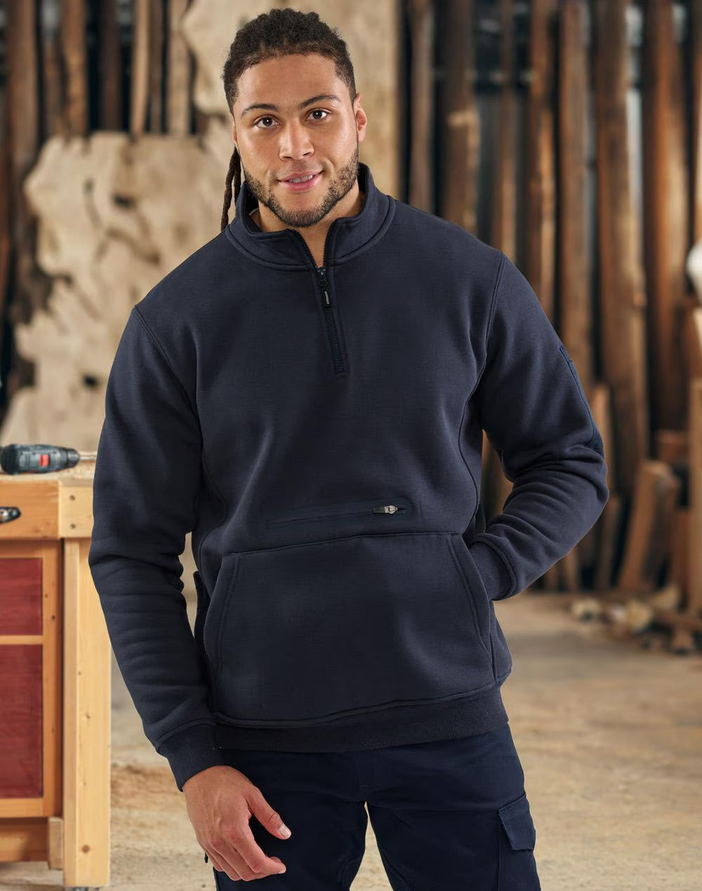 FL15 Unisex Premium Fleece Half Zip Work Sweat