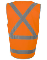 SW72 HI-VIS X BACK SAFETY VEST WITH TAIL