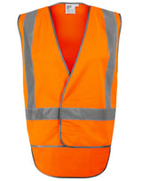 SW72 HI-VIS X BACK SAFETY VEST WITH TAIL