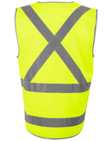 SW72 HI-VIS X BACK SAFETY VEST WITH TAIL