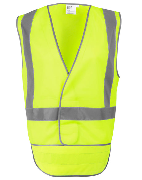 SW72 HI-VIS X BACK SAFETY VEST WITH TAIL