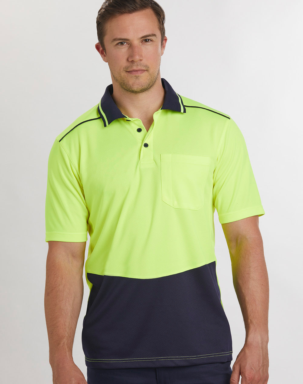 SW81 UNISEX HI-VIS BAMBOO CHARCOAL SS POLO