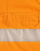 SW83 UNISEX HI VIS COOL-BREEZE SAFETY LS SHIRT (SEGMENTED TAPE)