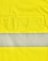 SW83 UNISEX HI VIS COOL-BREEZE SAFETY LS SHIRT (SEGMENTED TAPE)