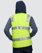SW93 Unisex Hi Vis Hooded Puffer Vest