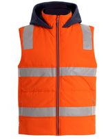 SW93 Unisex Hi Vis Hooded Puffer Vest