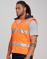 SW93 Unisex Hi Vis Hooded Puffer Vest