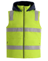 SW93 Unisex Hi Vis Hooded Puffer Vest