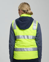 SW93 Unisex Hi Vis Hooded Puffer Vest