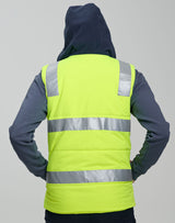 SW93 Unisex Hi Vis Hooded Puffer Vest