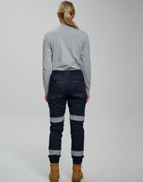 WP28HV Unisex Cotton Stretch Drill Cuffed Work Pants with Tapes