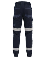 WP28HV Unisex Cotton Stretch Drill Cuffed Work Pants with Tapes