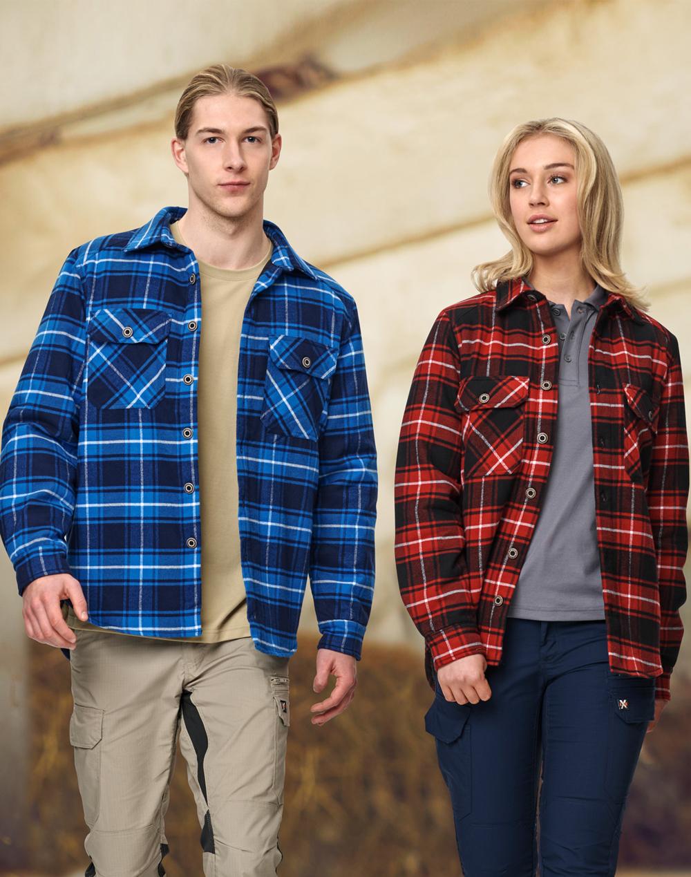 WT07 UNISEX QUILTED FLANNEL SHIRT-STYLE JACKET