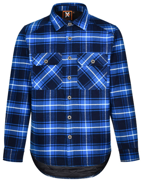 WT07 UNISEX QUILTED FLANNEL SHIRT-STYLE JACKET