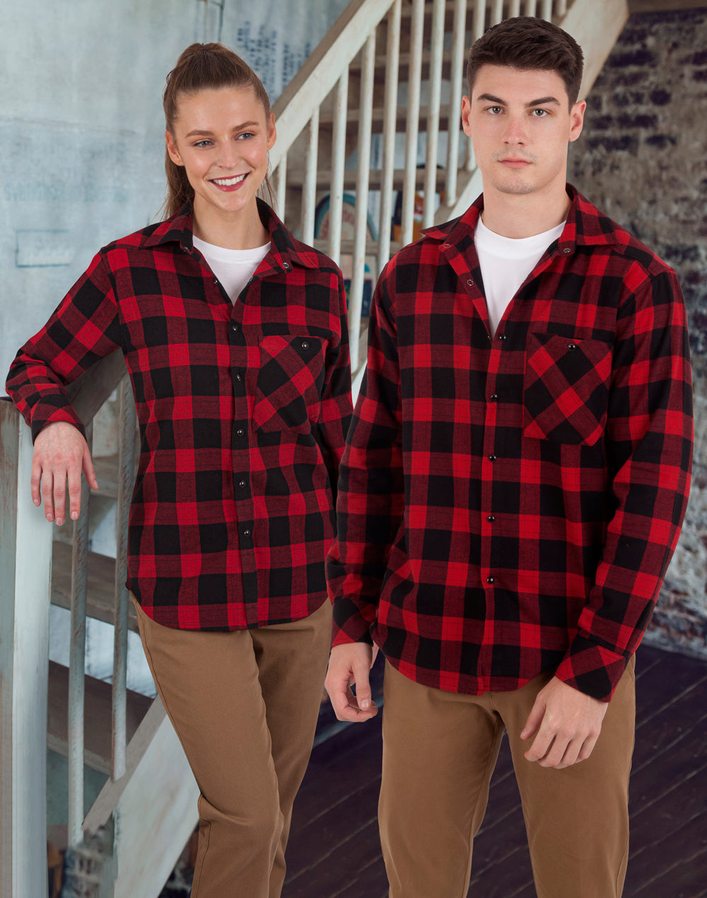 WT11 UNISEX CLASSIC FLANNEL PLAID LS SHIRT