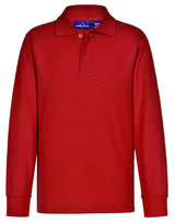 PS12K KIDS TRADITIONAL POLY/COTTON PIQUE KNIT LONG SLEEVE POLO