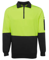 JB's Wear Hi Vis 1/2 Zip Fleecy Sweat 6HVFH - WEARhouse