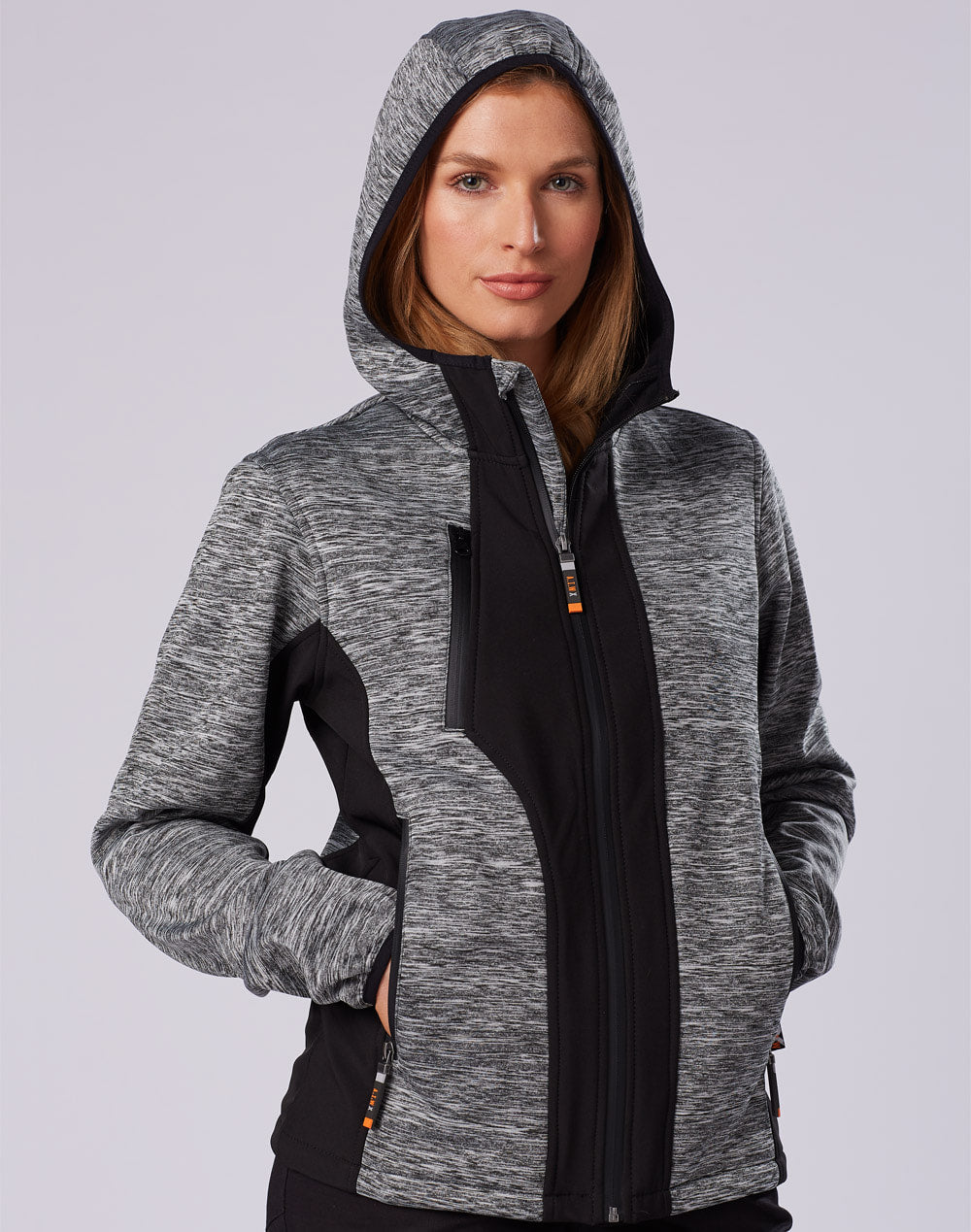 AIW JK49 LAMINATED FUNCTIONAL KNIT HOODIE