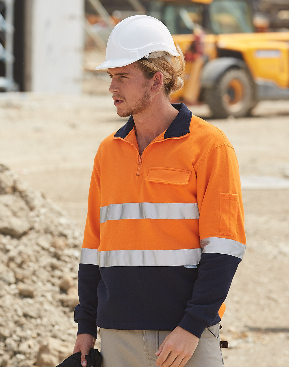 AIW SW48 HI-VIS TWO TONE COTTON FLEECE SWEAT