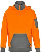 AIW SW78 UNISEX HI VIS ¼ ZIP PREMIUM FLEECE HOODIE