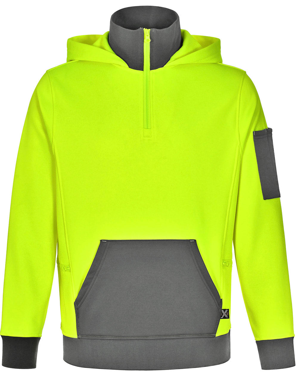 AIW SW78 UNISEX HI VIS ¼ ZIP PREMIUM FLEECE HOODIE
