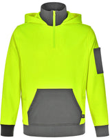 AIW SW78 UNISEX HI VIS ¼ ZIP PREMIUM FLEECE HOODIE
