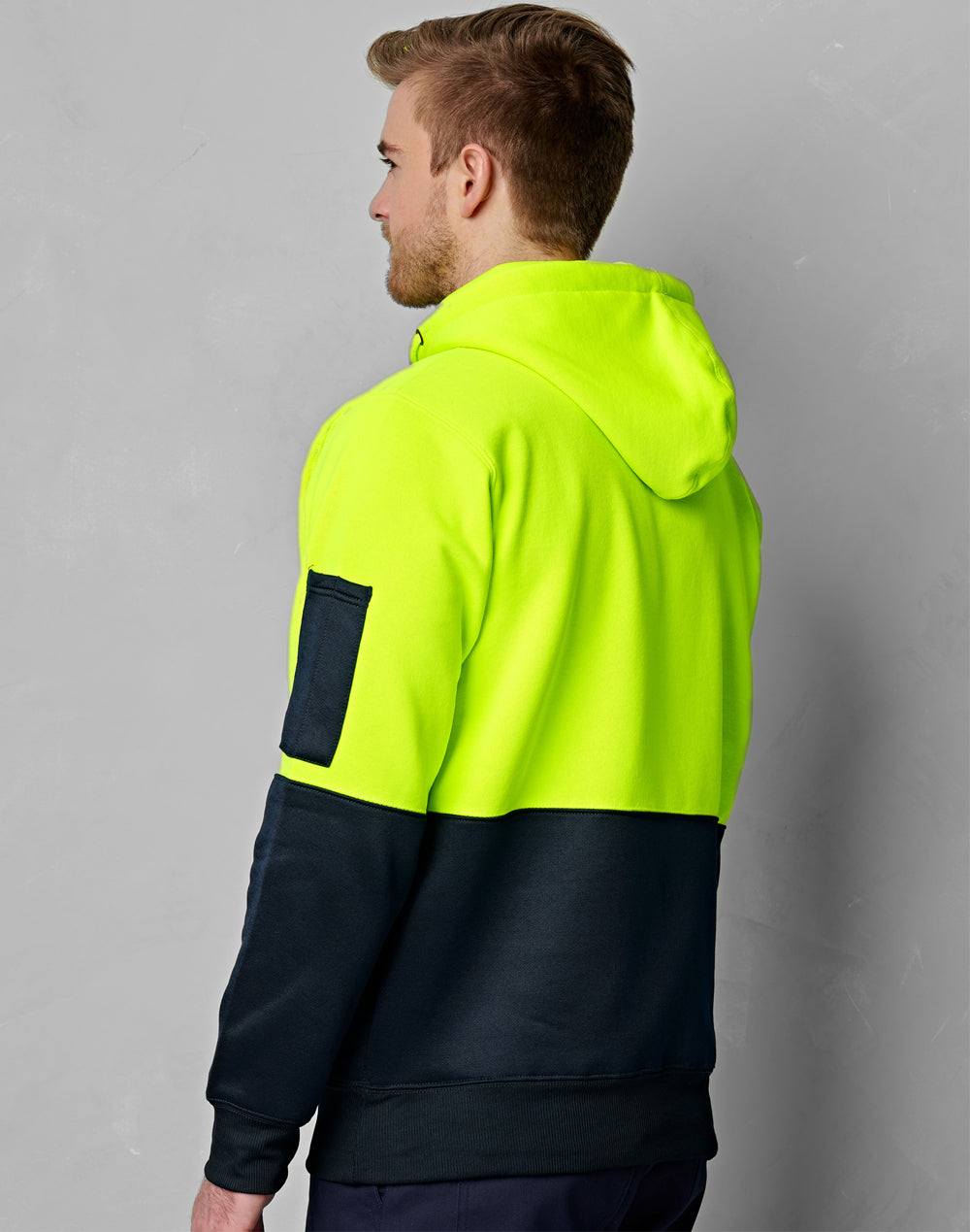 AIW SW38 HI-VIS TWO TONE FLEECY HOODIE UNISEX