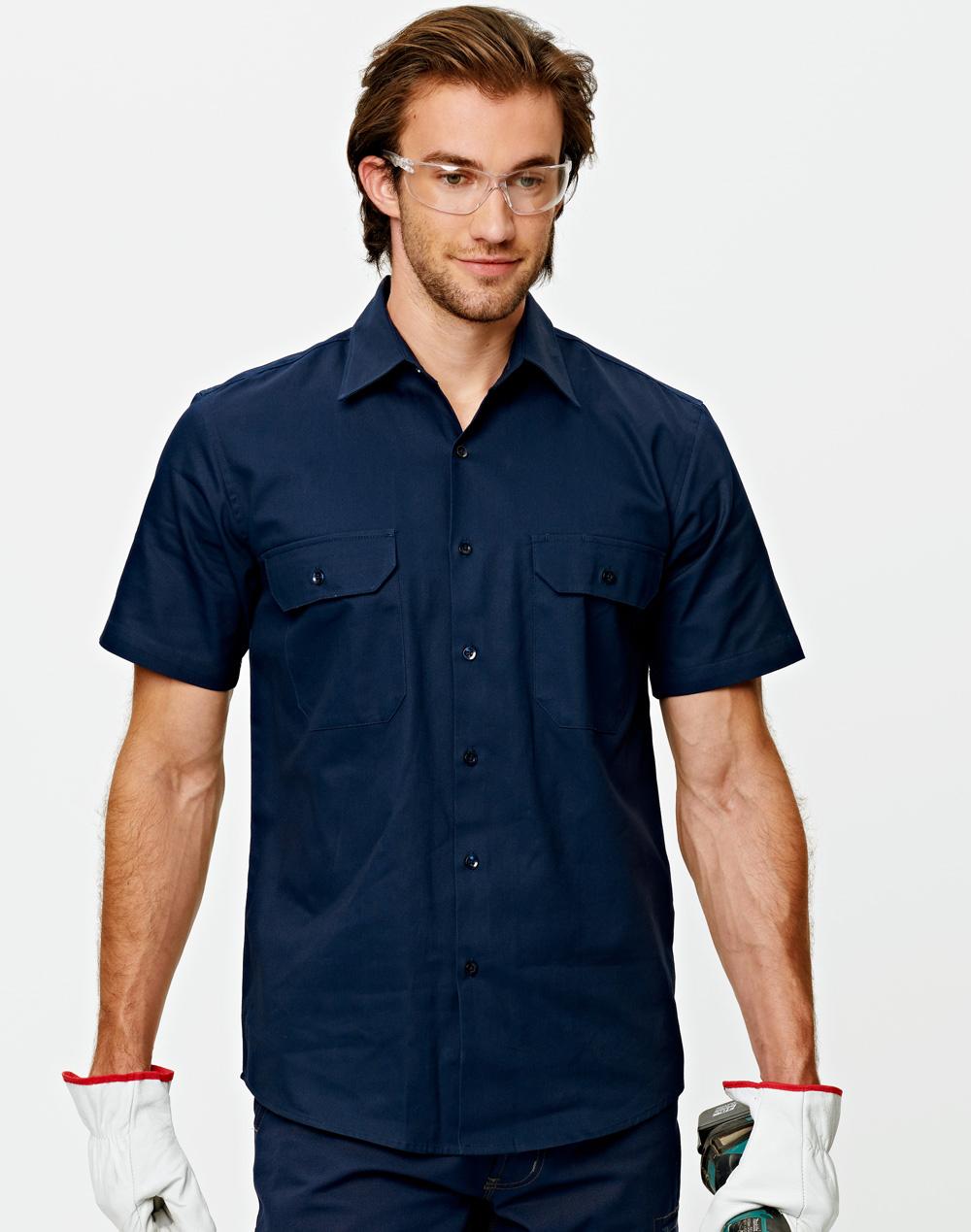 AIW WT03 Cotton Drill Short Sleeve Work Shirt